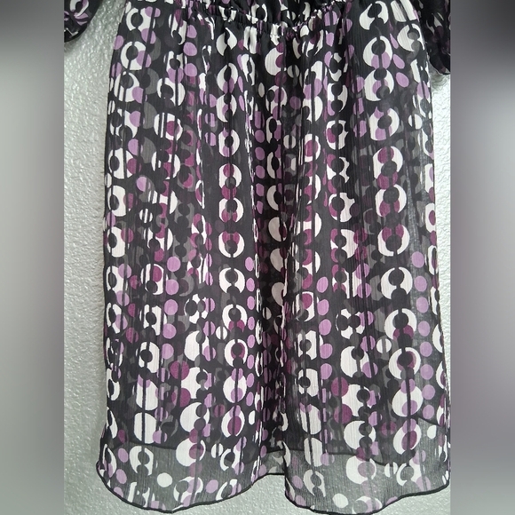 BCX Black & Purple Empire Waist Top. Size M - Picture 9 of 13